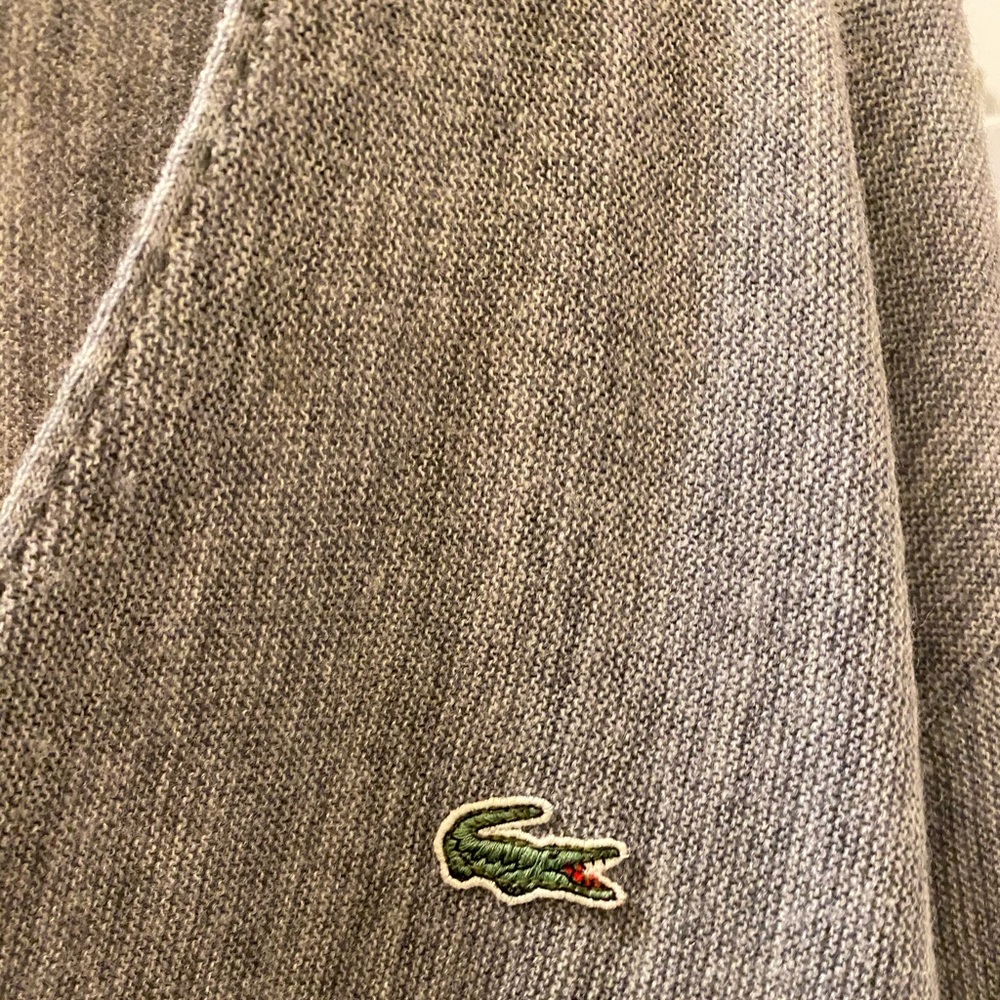 Vintage Lacoste XL sweater cardigan heather Gray